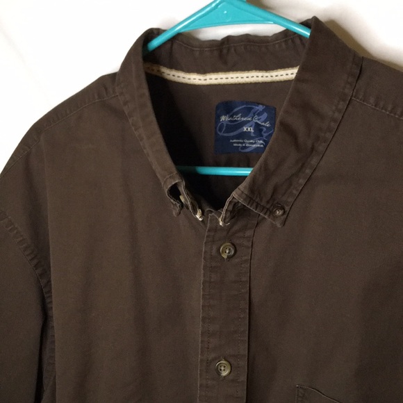 Weathered Casuals Men’s Button Down Short Sleeve - Picture 3 of 4